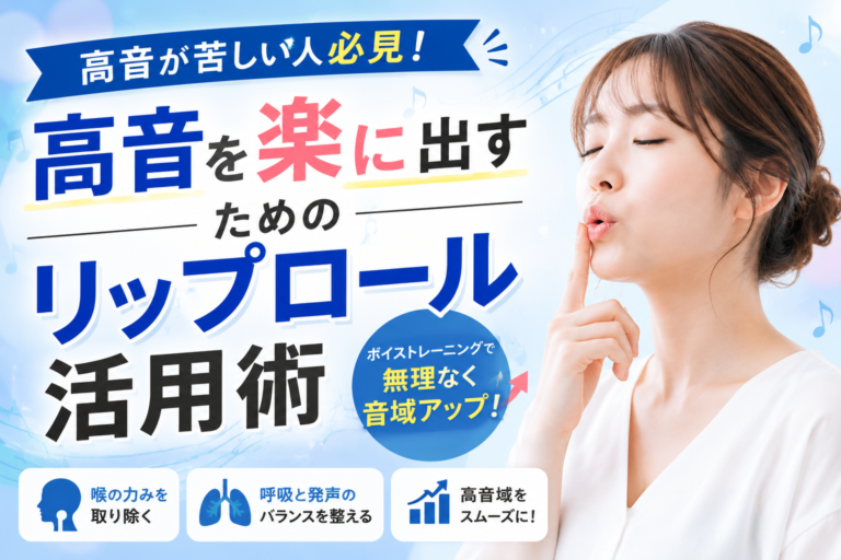 高音を楽に出すためのリップロール活用術｜ボイストレーニングで無理なく音域アップ！