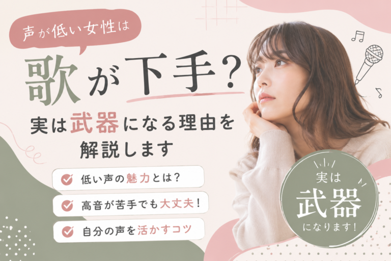 声が低い女性は歌が下手？実は武器になる理由を解説します