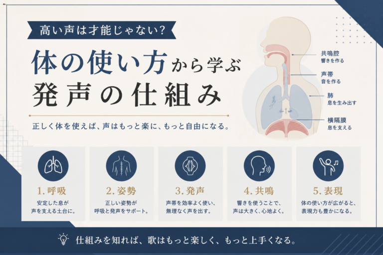 高い声は才能じゃない？体の使い方から学ぶ発声の仕組み【名古屋のボイトレスクール・ナユタス名古屋栄校】