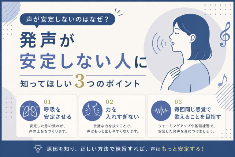 声が安定しないのはなぜ？発声が安定しない人に知ってほしい3つのポイント【名古屋のボイトレならナユタス名古屋栄校】
