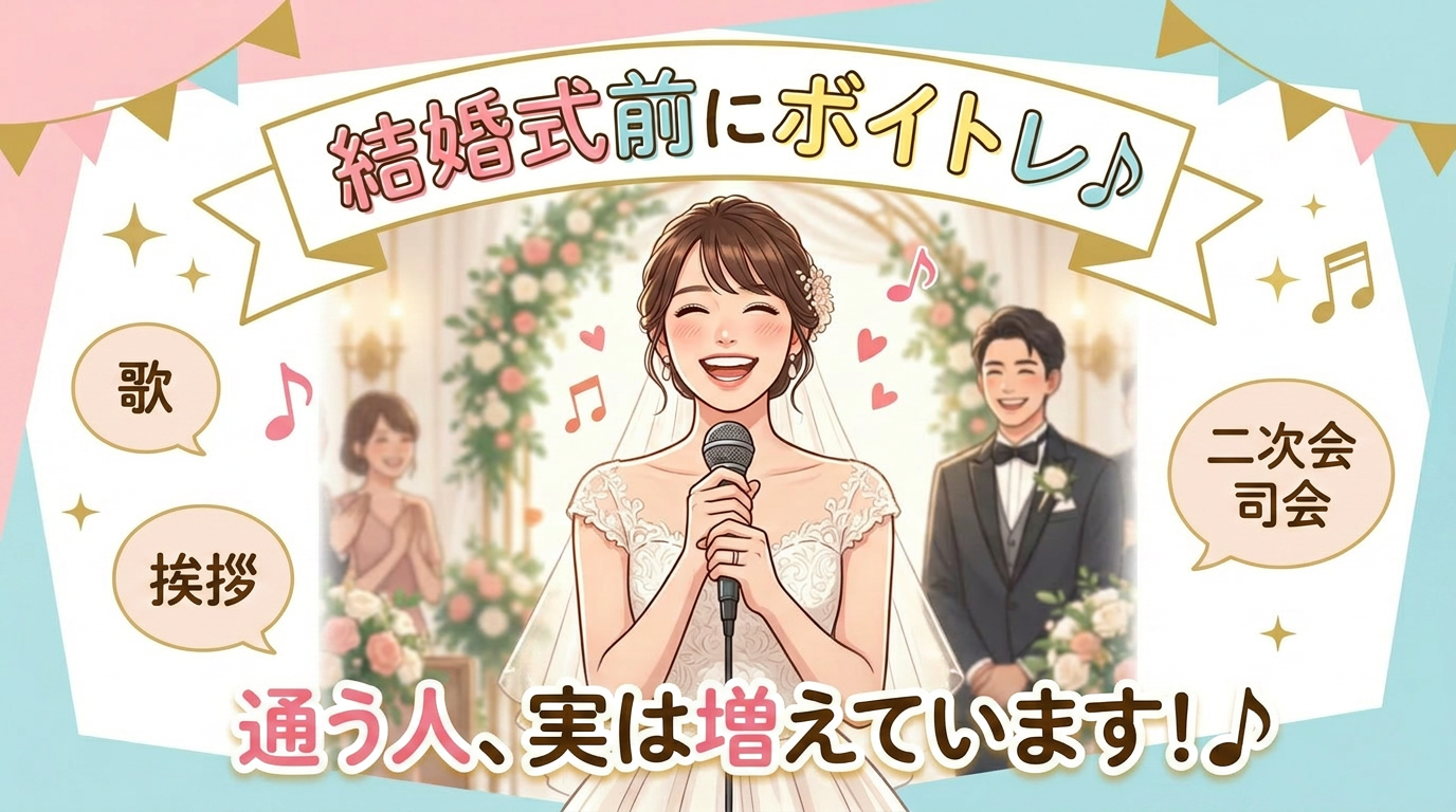 結婚式前にボイトレに通う人、実は増えています♪＜ナユタス中目黒校＞