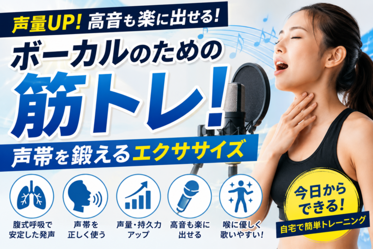 ボーカルのための筋トレ！声帯を鍛えるエクササイズで歌声を強くする方法