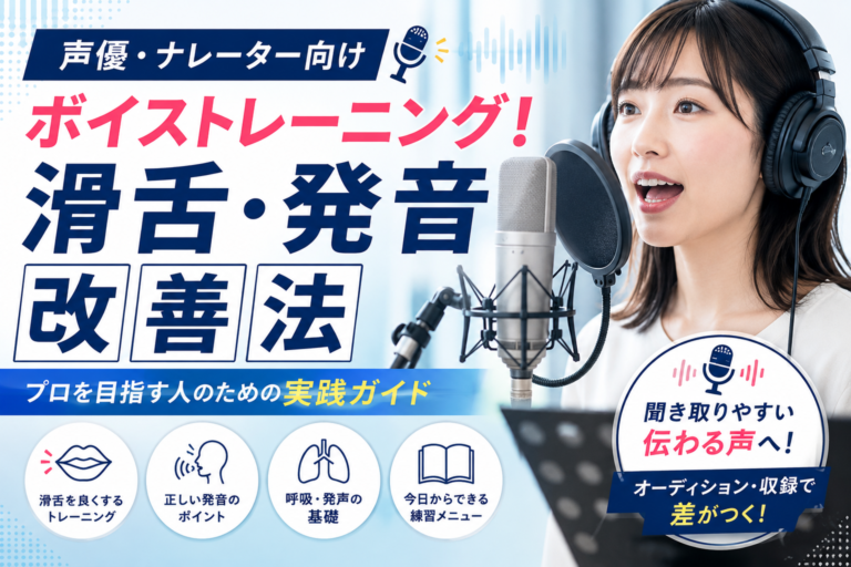 声優・ナレーター向けボイストレーニング！滑舌・発音改善法｜プロを目指す人のための実践ガイド