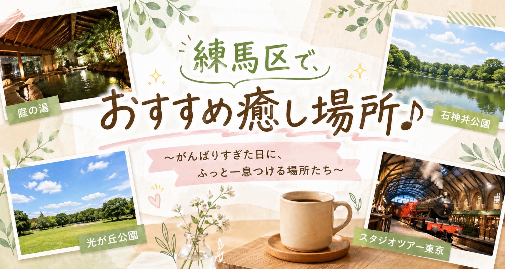 練馬区で、おすすめ癒し場所♪ 〜がんばりすぎた日に、ふっと一息つける場所たち〜