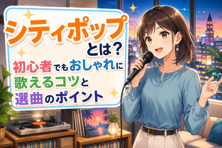 シティポップとは？初心者でもおしゃれに歌えるコツと選曲のポイント