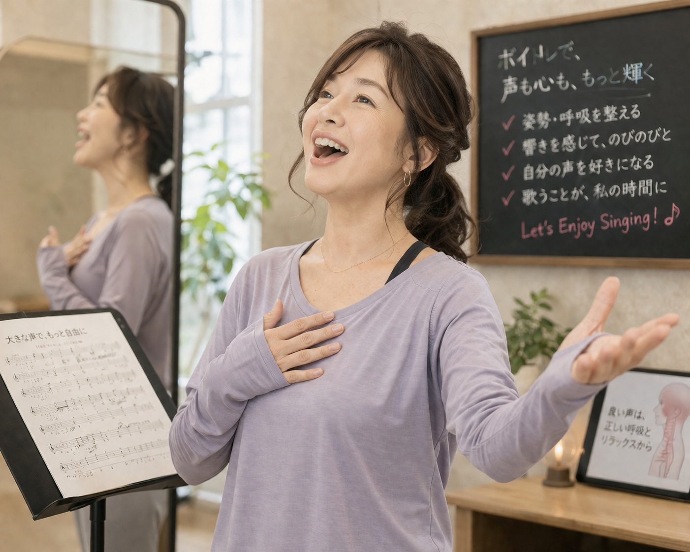 🎤40代からの自分磨きに！ボイトレで新しい趣味を始めませんか？声も表現力も磨かれる充実の時間🌟