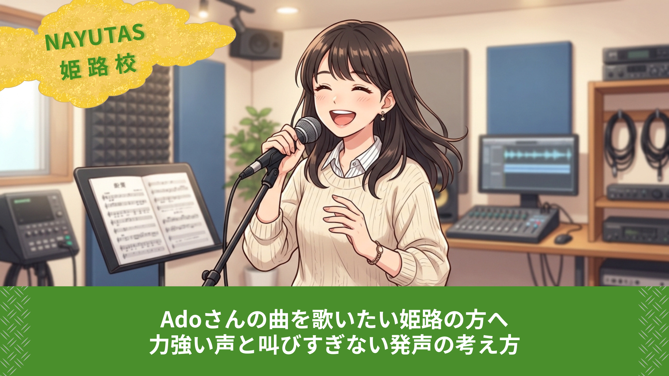 Adoさんの曲を歌いたい姫路の方へ｜力強い声と叫びすぎない発声の考え方
