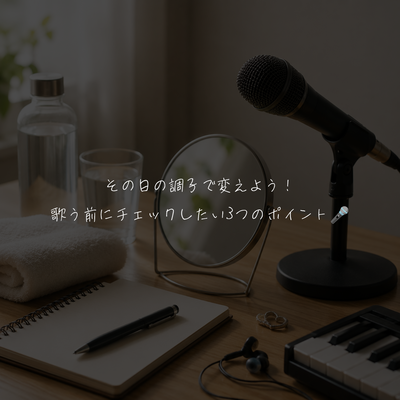 その日の調子で変えよう！歌う前にチェックしたい3つのポイント🎤