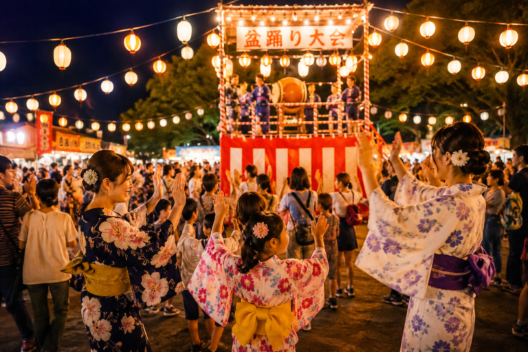 お盆に盆踊り？