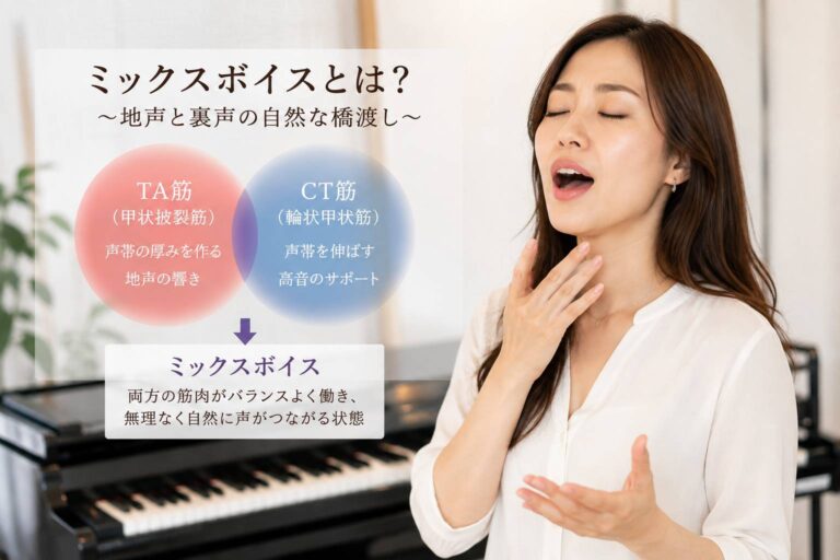 🎤 高音を無理なく歌うために「ミックスボイス」