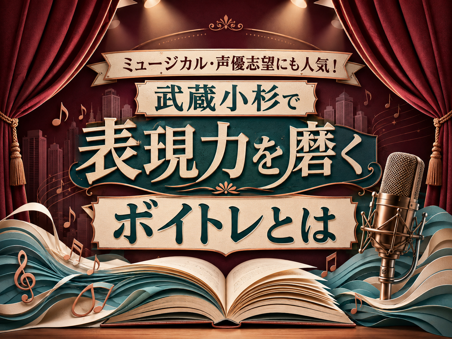 ミュージカル・声優志望にも人気！武蔵小杉で表現力を磨くボイトレとは｜NAYUTAS武蔵小杉校