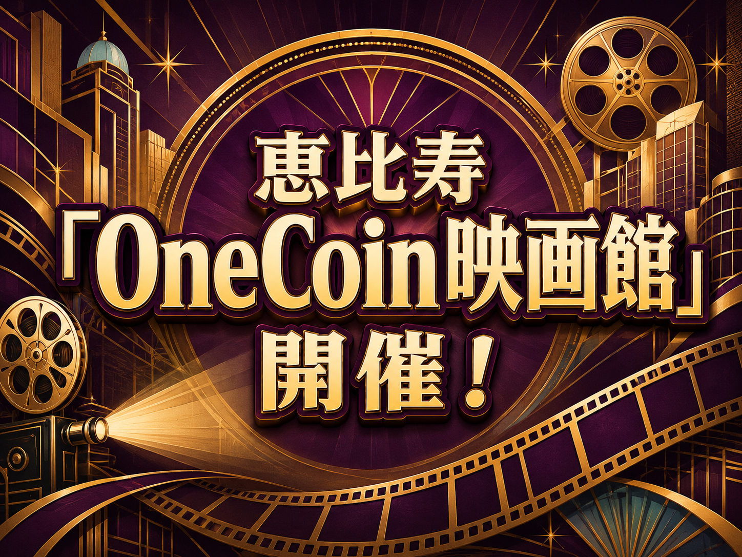 恵比寿「OneCoin映画館」開催！｜NAYUTAS恵比寿校