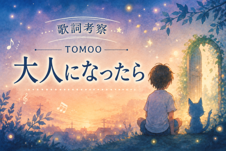 【歌詞考察】TOMOO『大人になったら』｜忘れたくない“子どもの頃の感覚”を描いた一曲