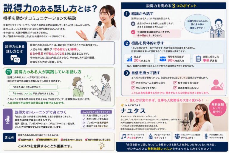 説得力のある話し方とは？相手を動かすコミュニケーションの秘訣