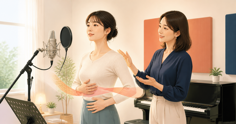歌の腹式呼吸はどう練習する？初心者向け3ステップとよくある勘違い