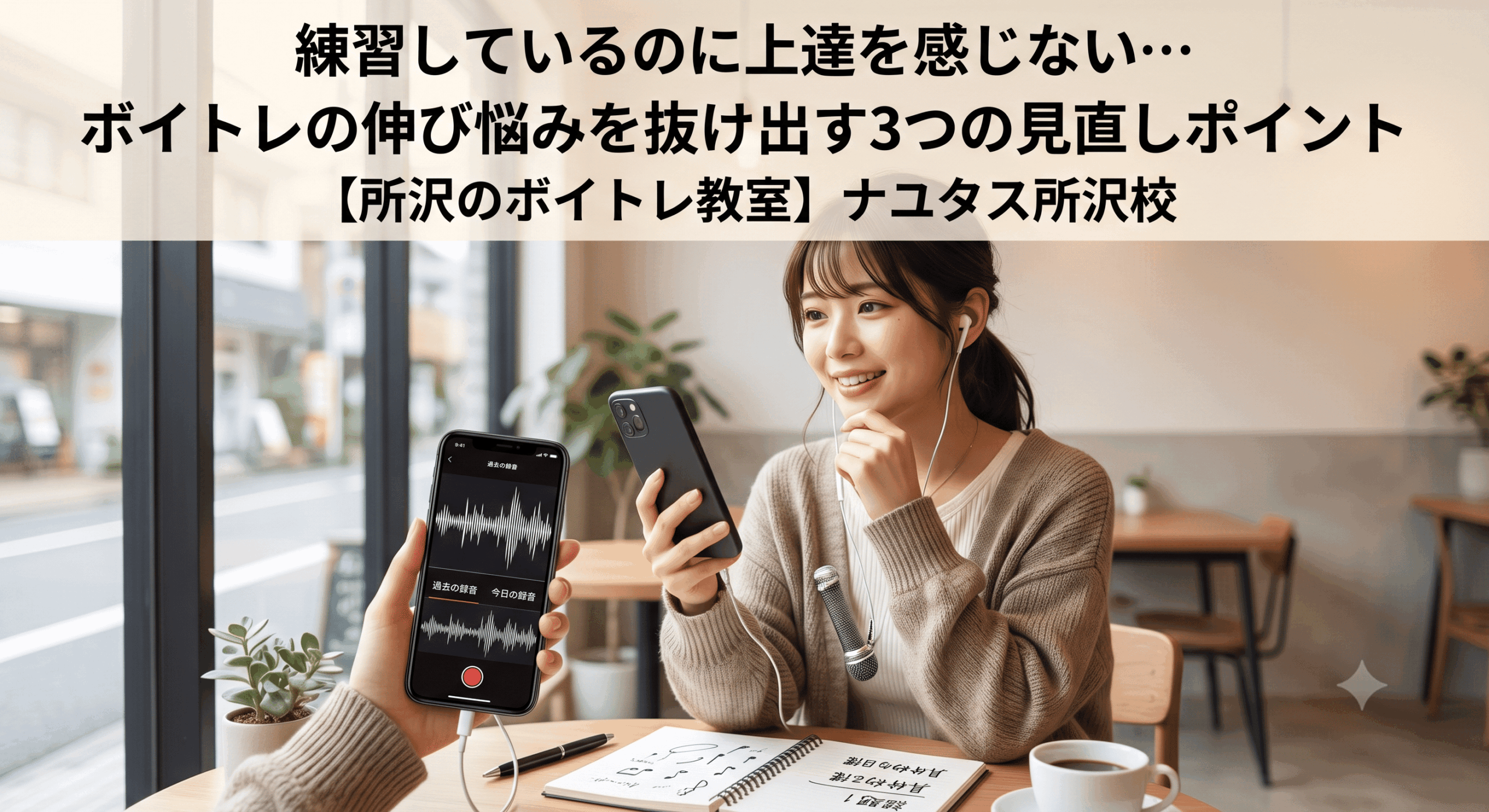 練習しているのに上達を感じない…ボイトレの伸び悩みを抜け出す3つの見直しポイント【所沢のボイトレ教室】ナユタス所沢校