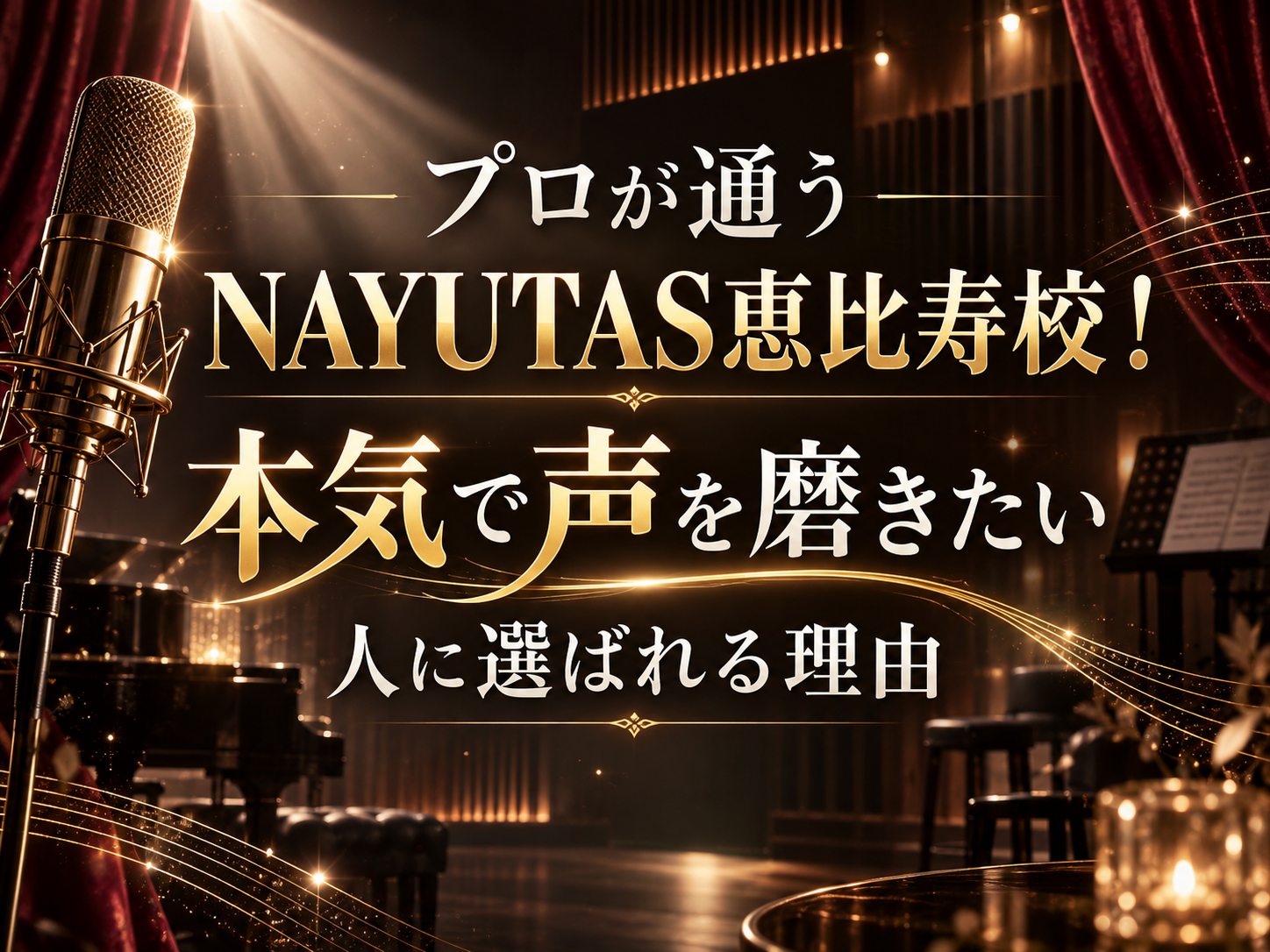 プロが通うNAYUTAS恵比寿校！本気で声を磨きたい人に選ばれる理由｜NAYUTAS恵比寿校