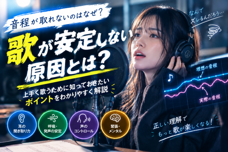 音程が取れないのはなぜ？歌が安定しない原因と改善のポイント