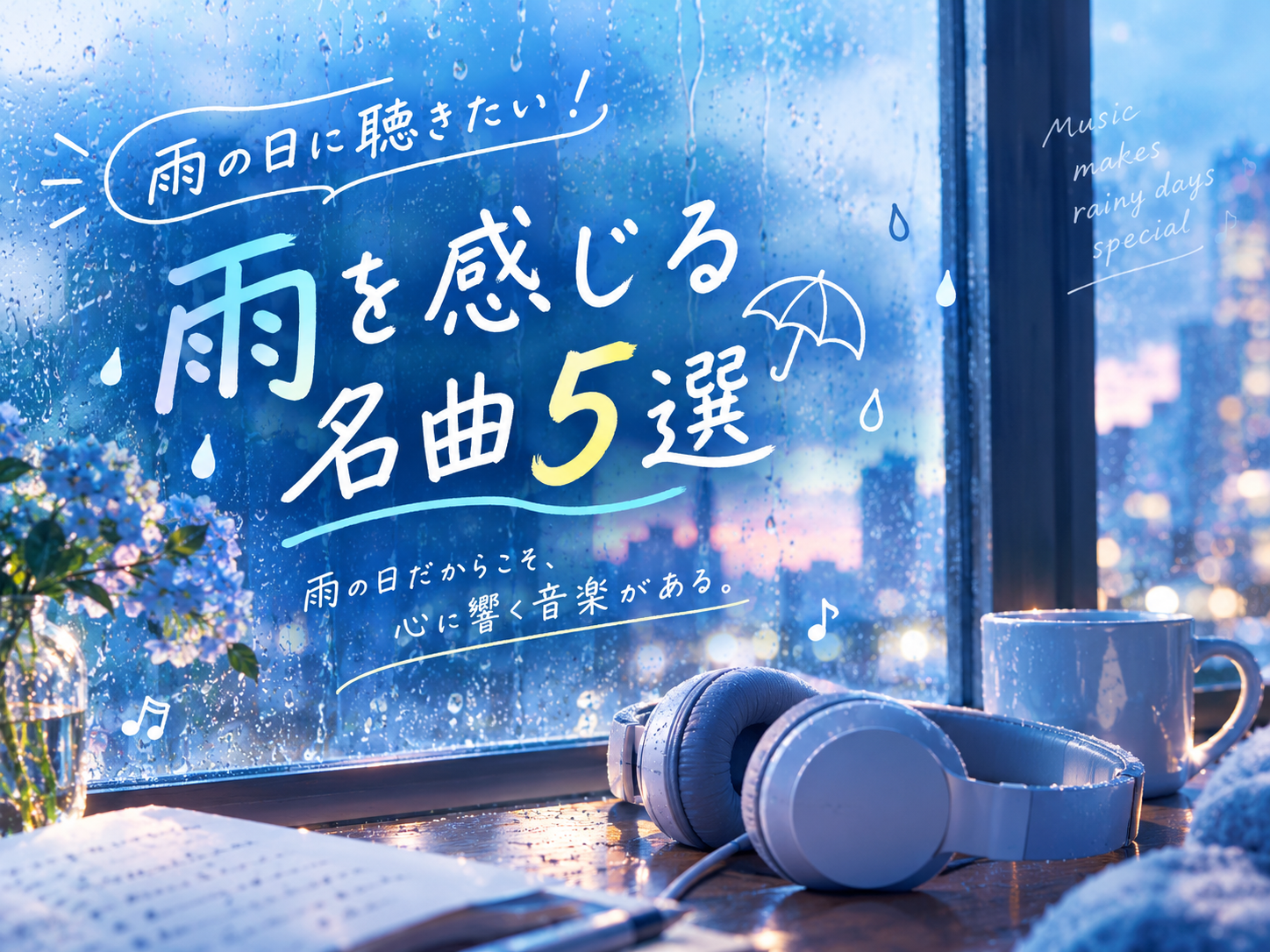 ☔雨の日に聴きたい！雨を感じる名曲5選🎶