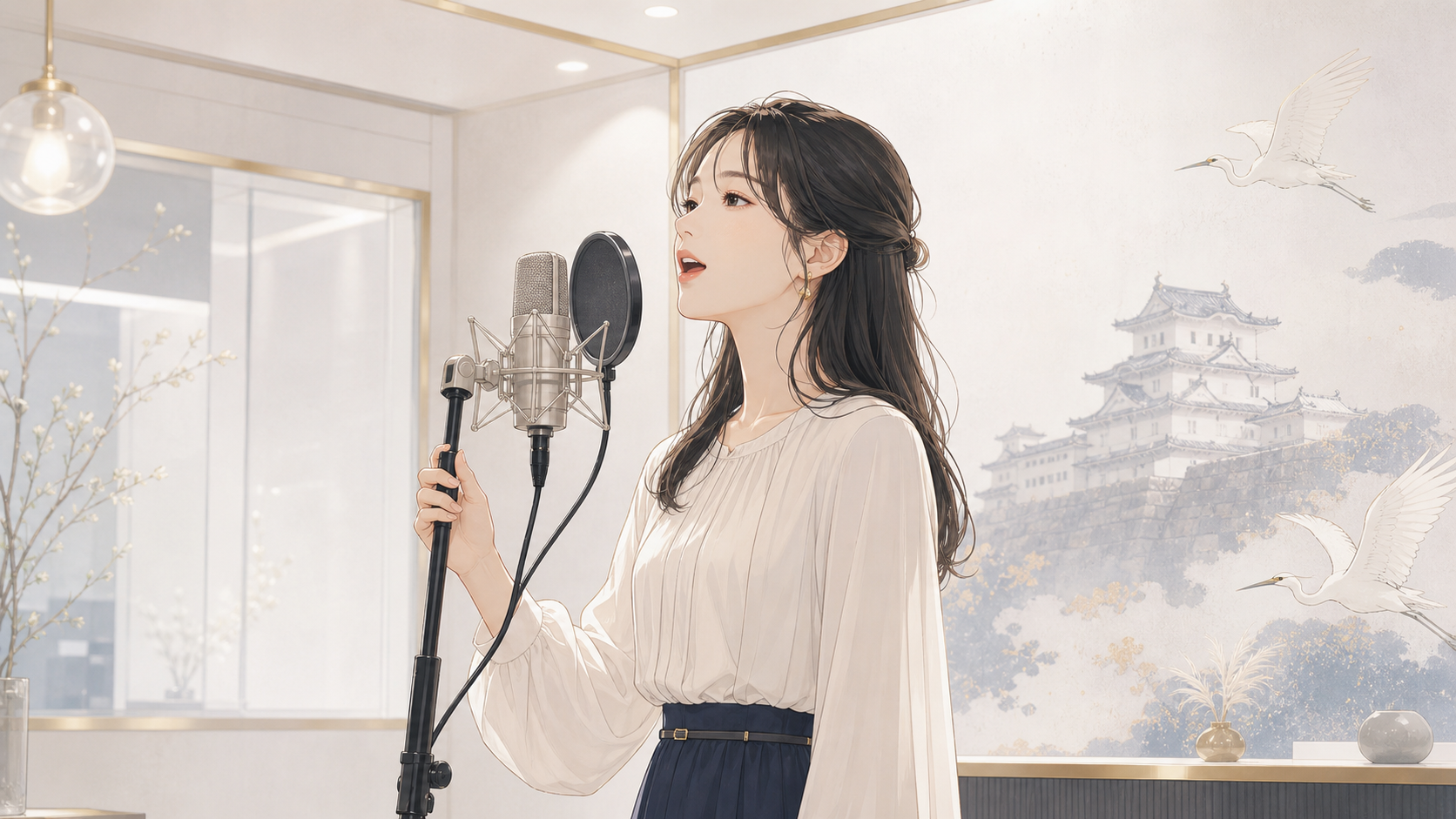 姫路校で高音を無理なく練習する様子