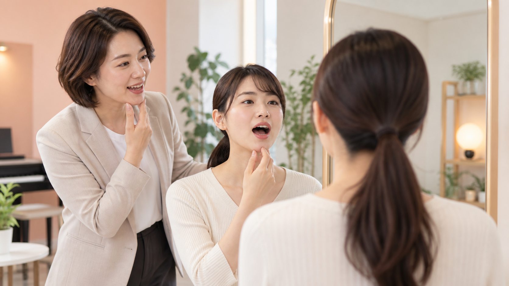 岡山校 滑舌練習 口の動きを確認するレッスン