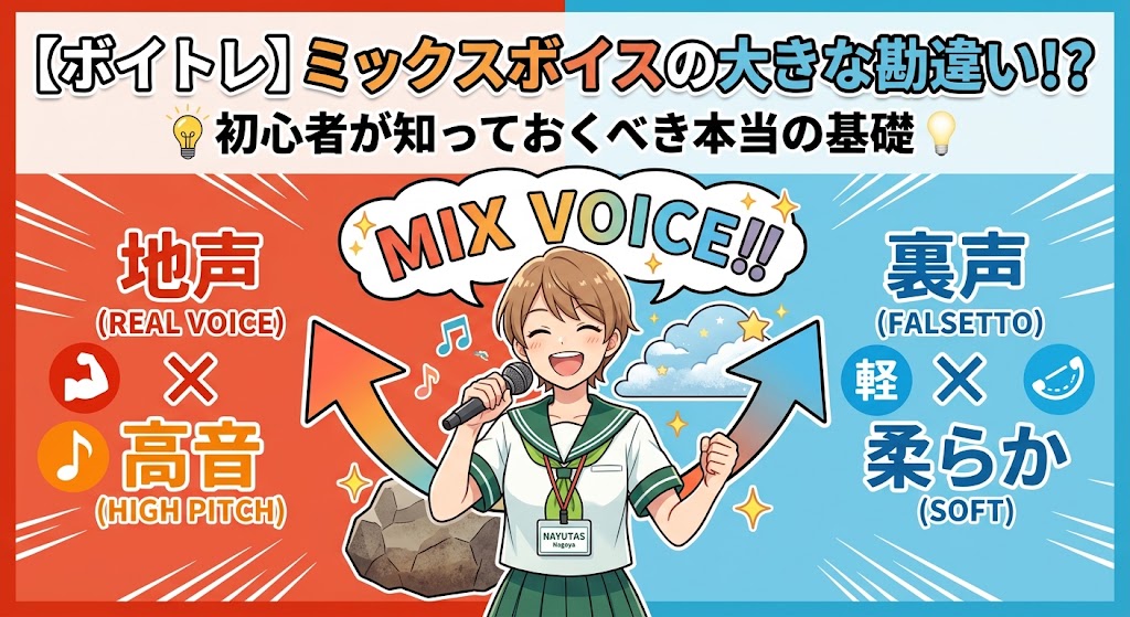 【ボイトレ】ミックスボイスの大きな勘違い！？初心者が知っておくべき本当の基礎💡