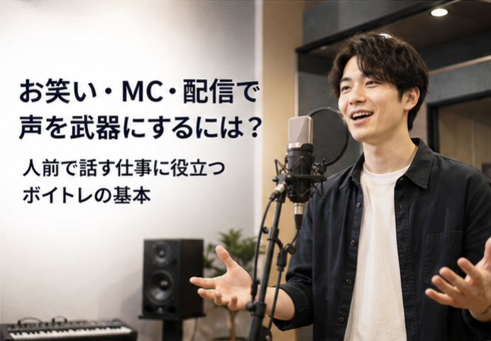 お笑い・MC・配信で声を武器にするには？人前で話す仕事に役立つボイトレの基本