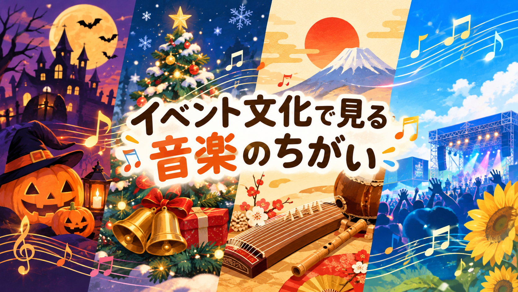 イベント文化で見る音楽のちがい💡
