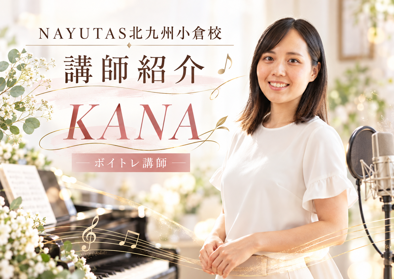 【講師紹介】音楽と心理学の知識を活かすボーカルトレーナー KANA先生｜NAYUTAS北九州小倉校