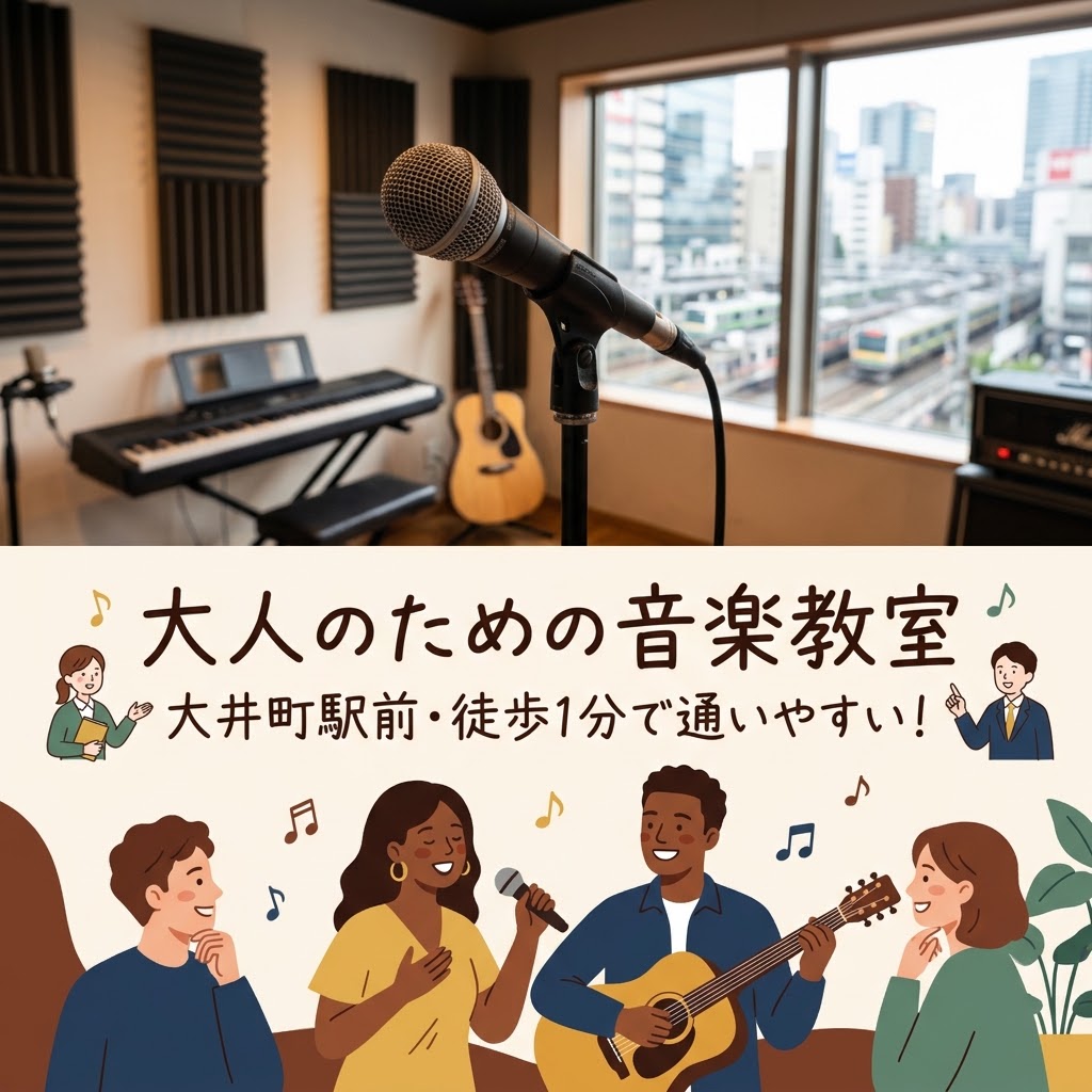 【大井町】大人が楽しく通えるおすすめの音楽教室！駅近くで仕事帰りに通いやすい選び方