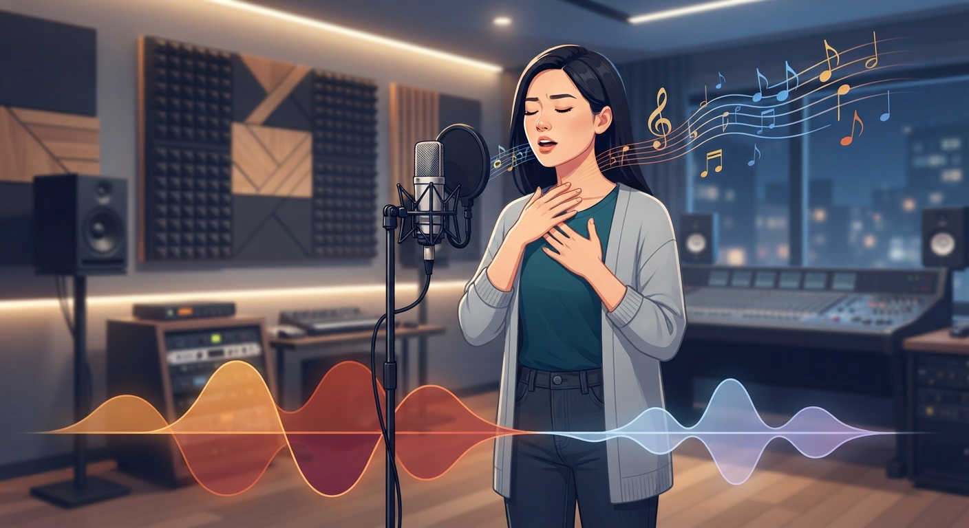 【裏声と地声の切り替え】歌声がひっくり返る原因とスムーズな練習法