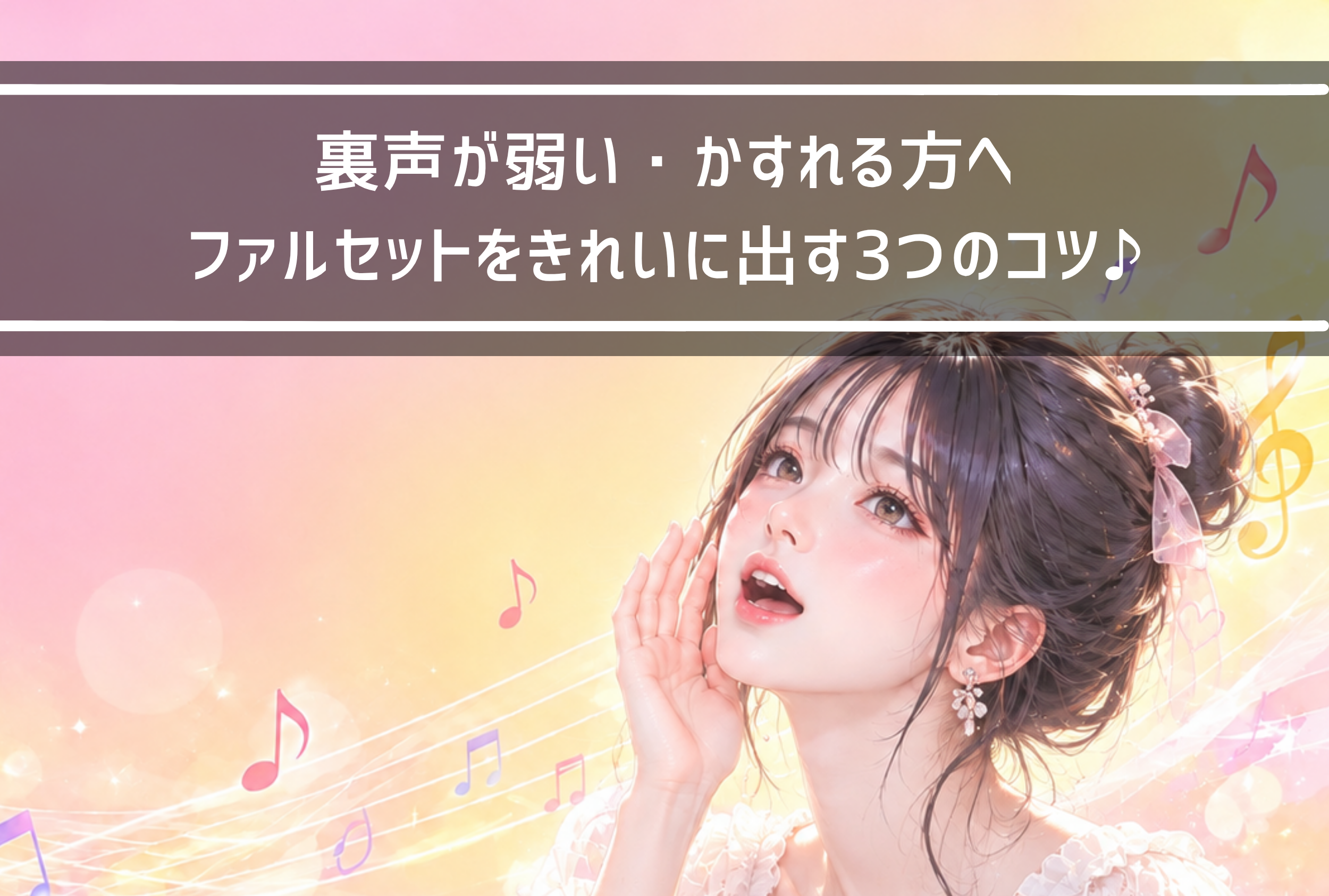 【NAYUTAS新山口校】裏声が弱い・かすれる方へ ファルセットをきれいに出す3つのコツ♪