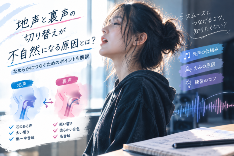 地声と裏声の切り替えが不自然になる原因とは？なめらかにつなぐためのポイント
