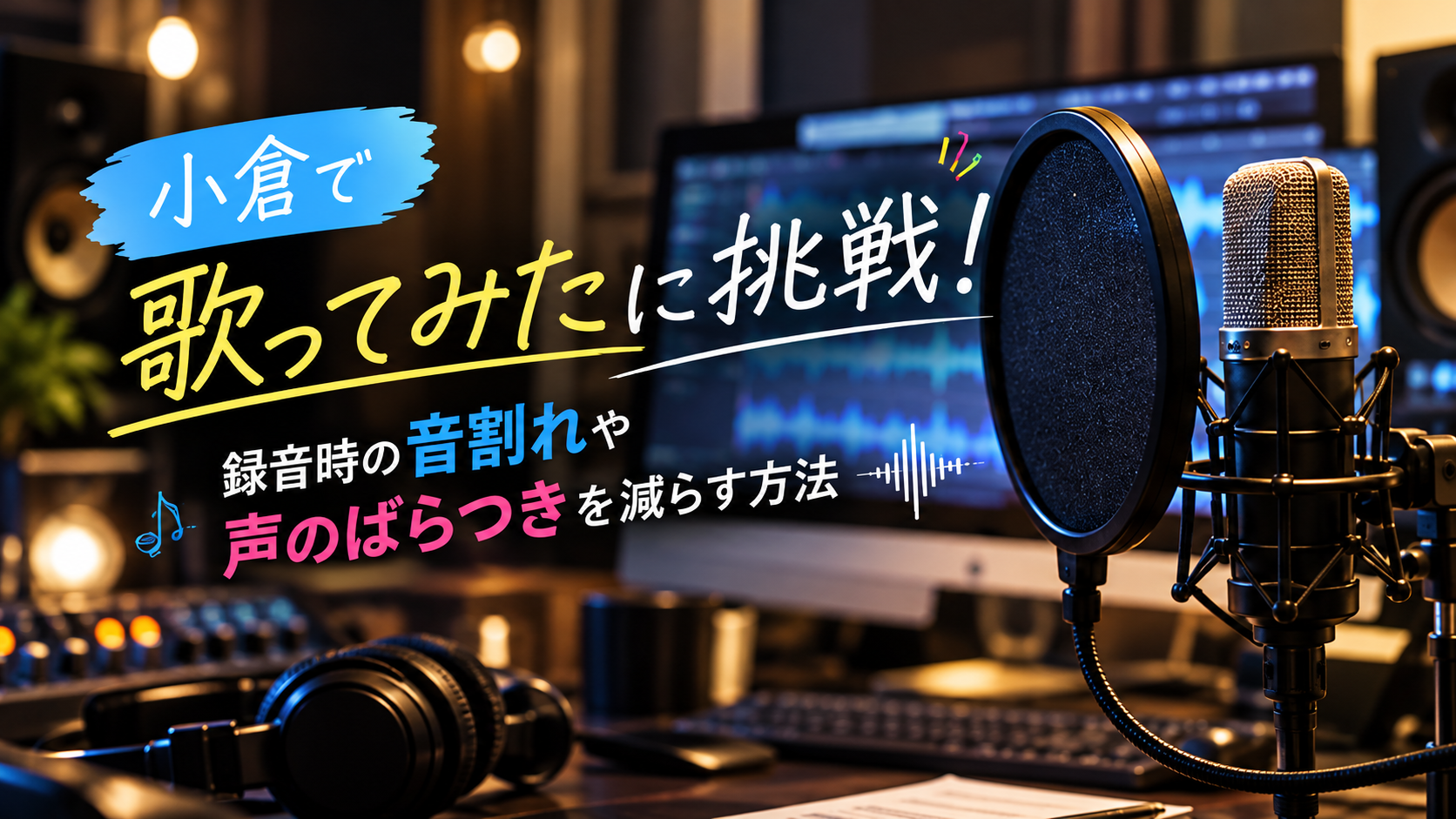 小倉で歌ってみたに挑戦！録音時の音割れや声のばらつきを減らす方法