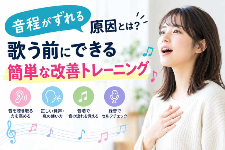 音程がずれる原因とは？歌う前にできる簡単な改善トレーニング