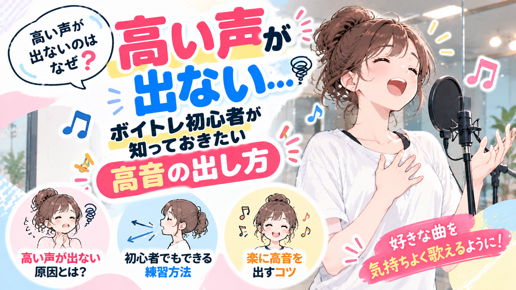高い声が出ないのはなぜ？ボイトレ初心者が知っておきたい高音の出し方